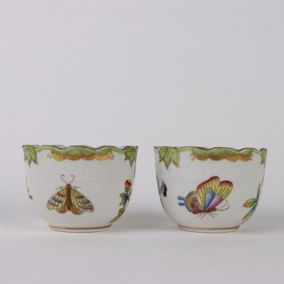 Herend Hun Tray and Pair of Cups