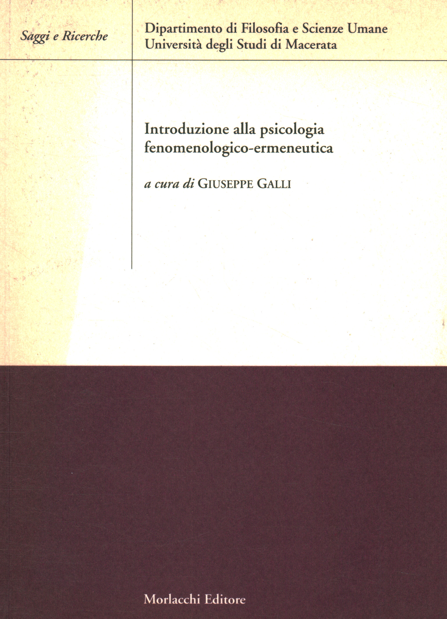 Introduzione alla psicologia fenomenologico-