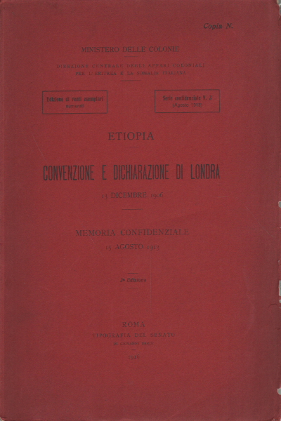 Ethiopie. Convention et Déclaration de Londres 13, AA.VV.