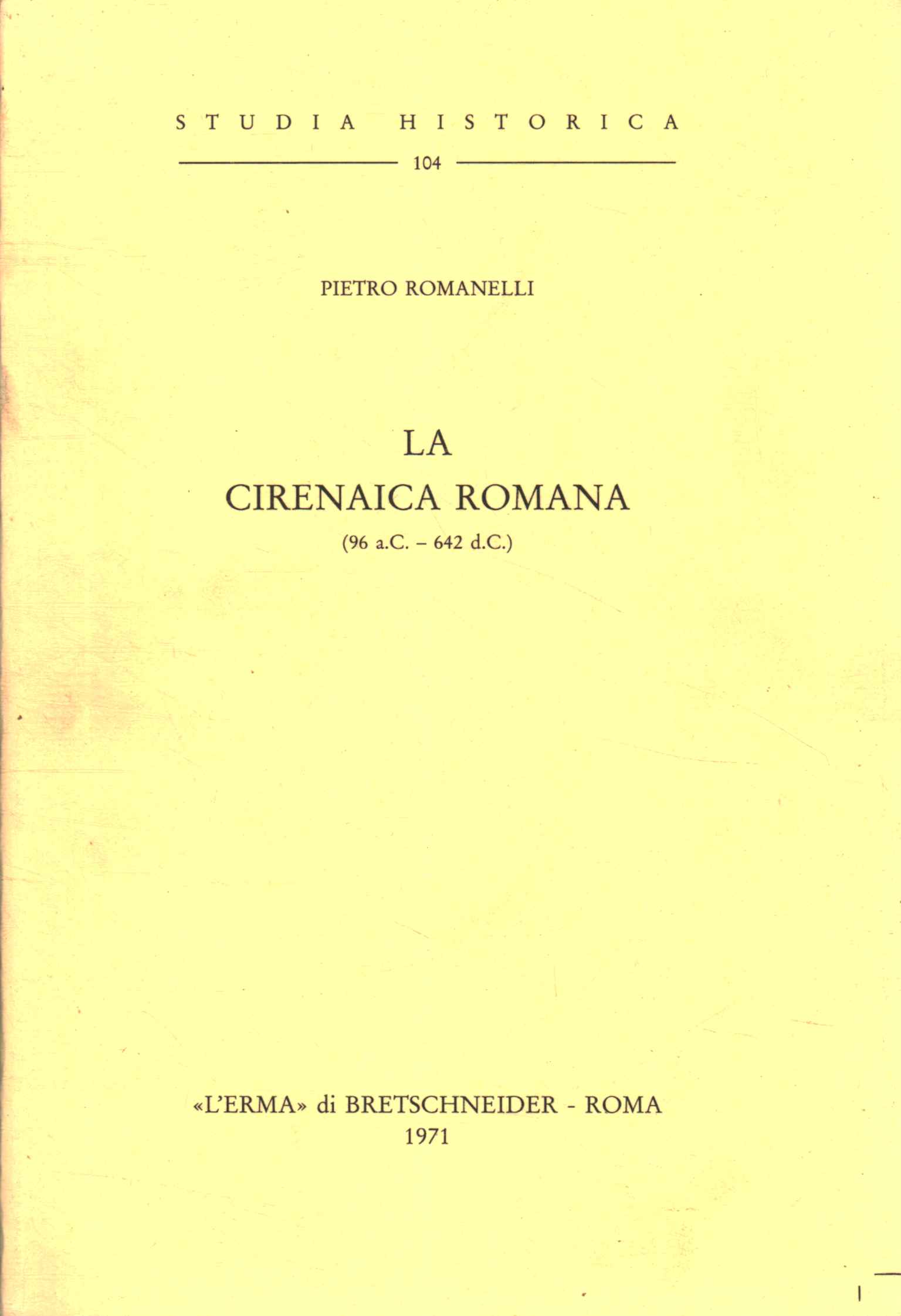 La cirenaica romana (96 a.C. - 642 d