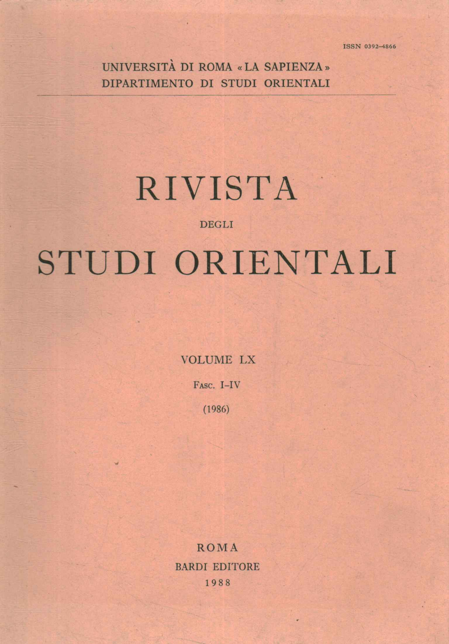 Revista de Estudios Orientales Vol LX (