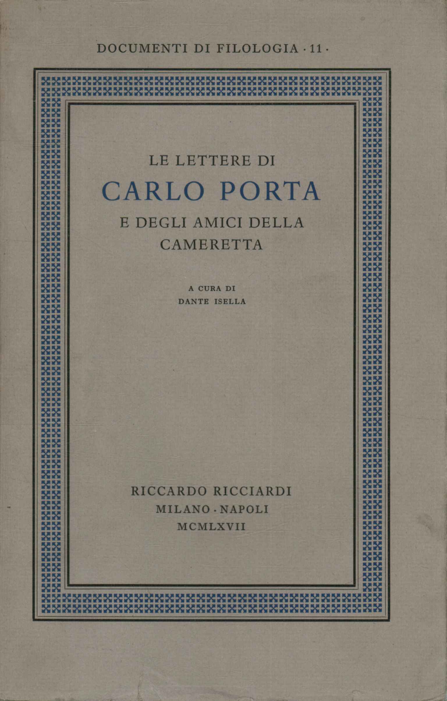 Les lettres de Carlo Porta et de ses amis