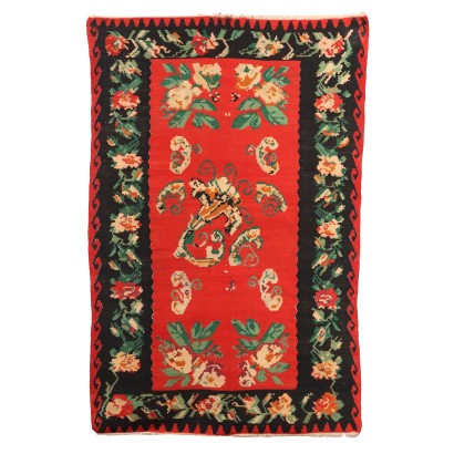 Antiker Kilim Teppich Iran Wolle Feiner Knoten Handgefertigt