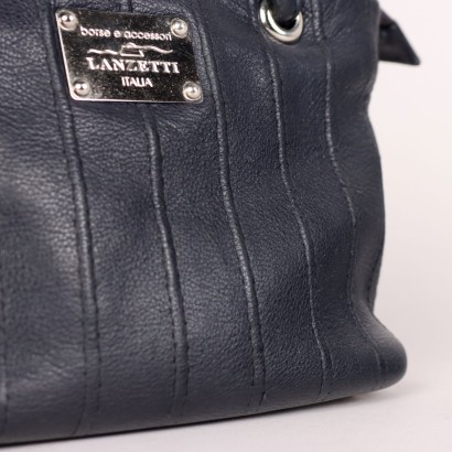 Bolso Lanzetti De Piel Azul