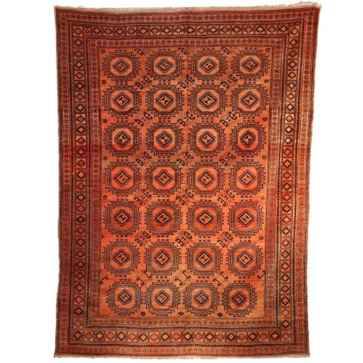 Tapis Bukhara Ancien en Laine Fait à la Main Afghanistan 295 x 217 cm