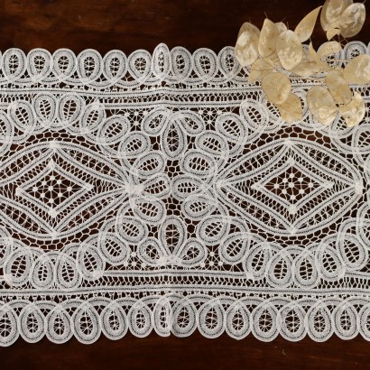 Antique Doily Cotton Renaissance Stich Italy XX Century