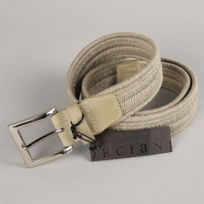 Ceinture Orciani Second Hand Coton Cuir Italie