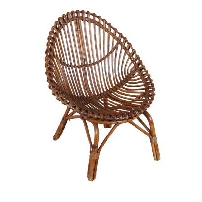 Sillón de bambú de los años 70.