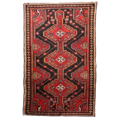 Tapis Asiatique Ancien en Coton Laine Noeud Gros 180 x 115 cm