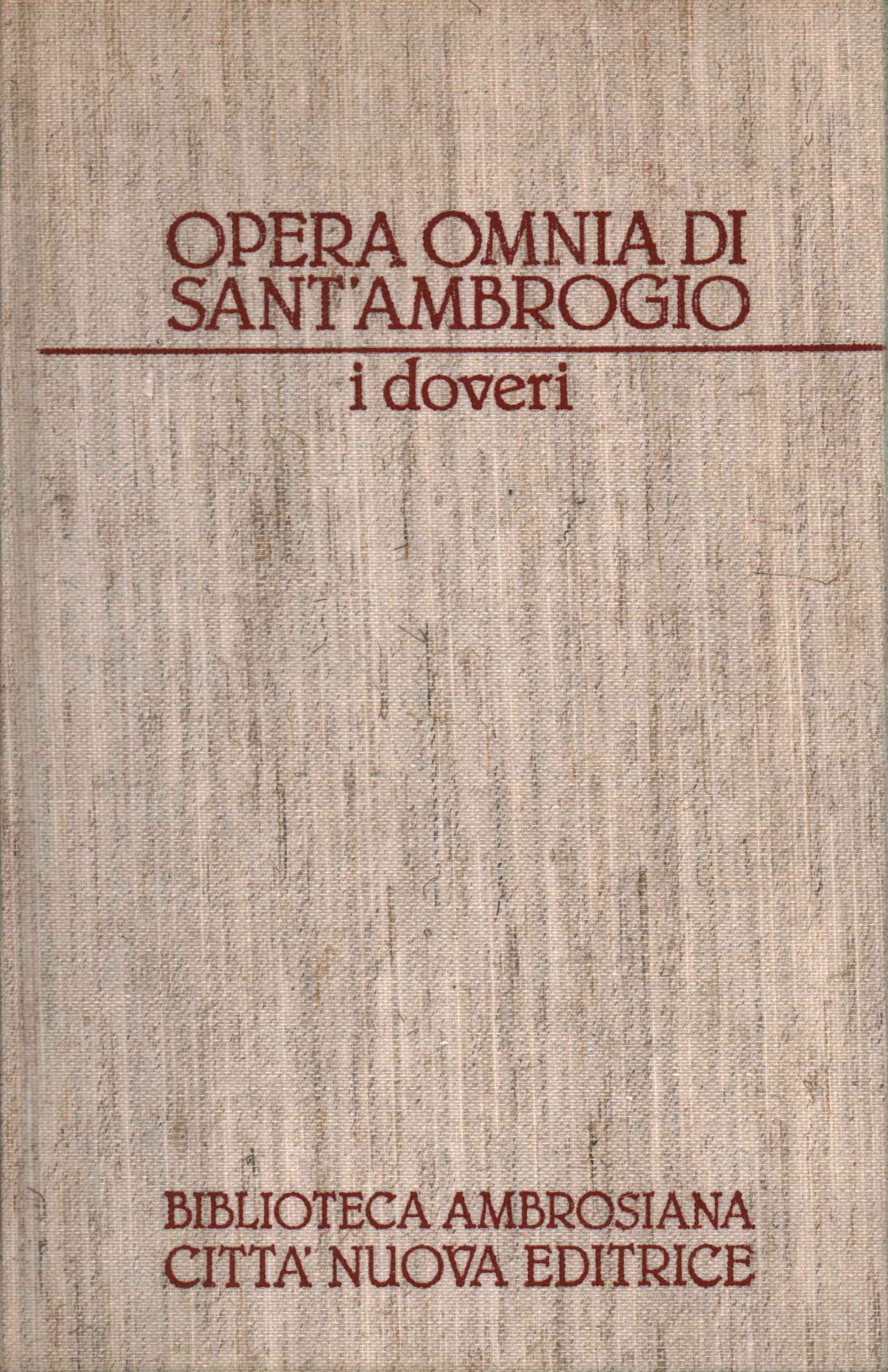 Opera Omnia von Sant'Ambrogio. ODER