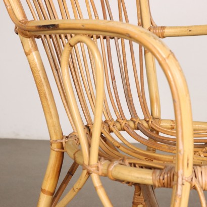 Pair of bamboo armchairs