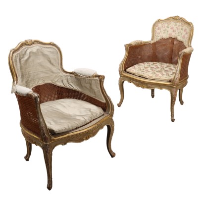 Pair of Rococo Style Armchairs