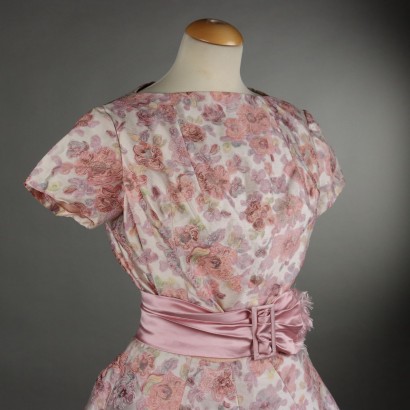Vintage Seidenkleid aus den 1950er Jahren