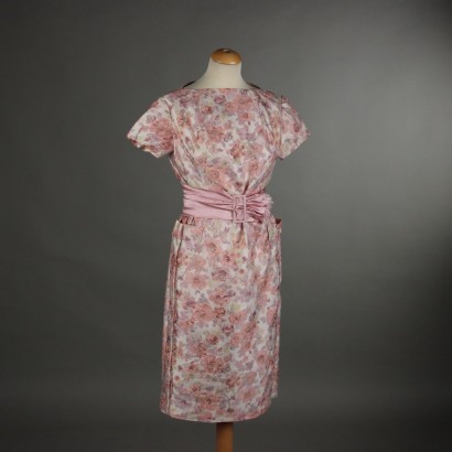 Vintage Seidenkleid aus den 1950er Jahren