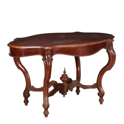 Antique Table Umbertino Mahogany Italy Late XIX Century