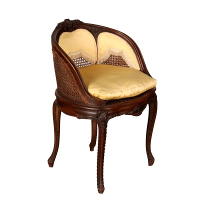 Fauteuil Ancien en Style Baroque Bois Italie XXe Siècle