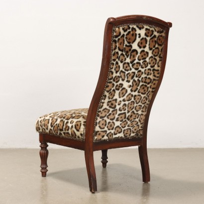 Paire de chaises en tissu imprimé animalier