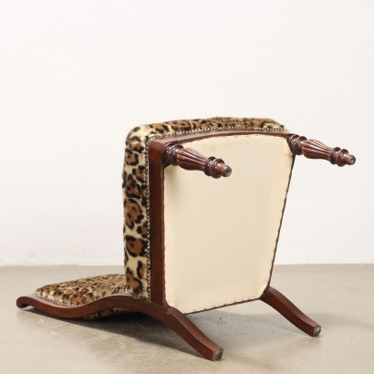 Paire de chaises en tissu imprimé animalier