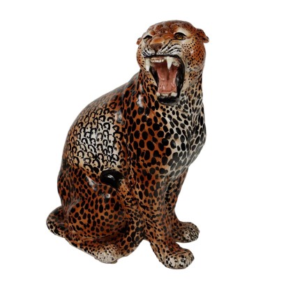 Antikes Leopard aus Keramik Italien des XX Jhs