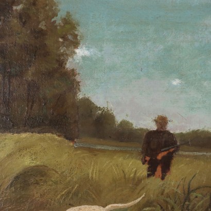 Landscape Painting with Hunting Figures