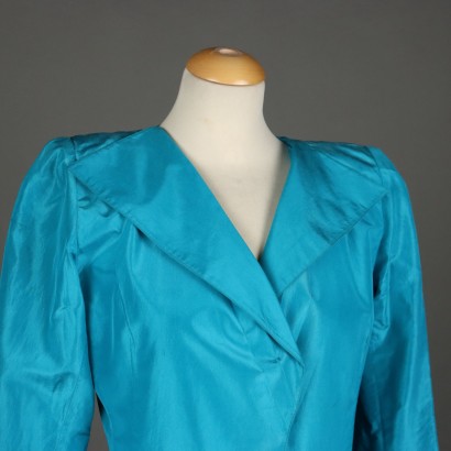 Veste en soie turquoise Ungaro vintage