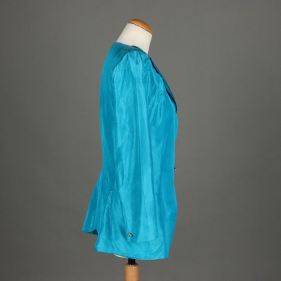 Veste en soie turquoise Ungaro vintage