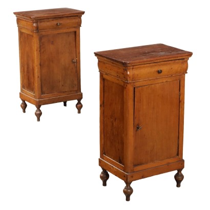 Pair of Antique Louis Philippe Bedside Tables Walnut Mid XIX Century
