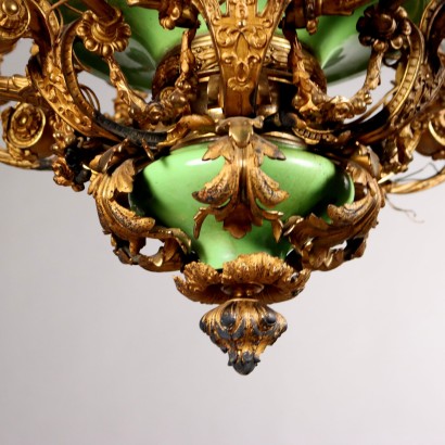 Lustre Napoléon III en Bronze Doré