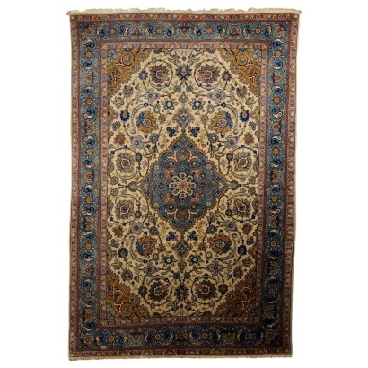 Tapis Ancien Asiatique Coton Laine Noeud Fin 303 x 196 cm