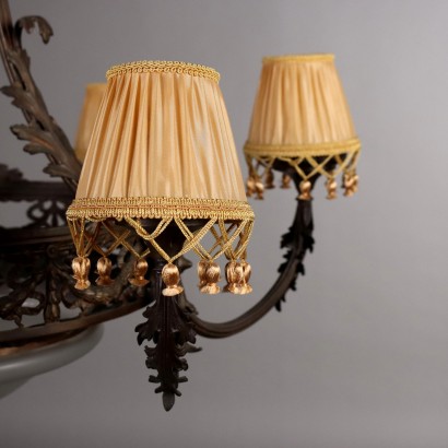 Lampadario Liberty in Bronzo