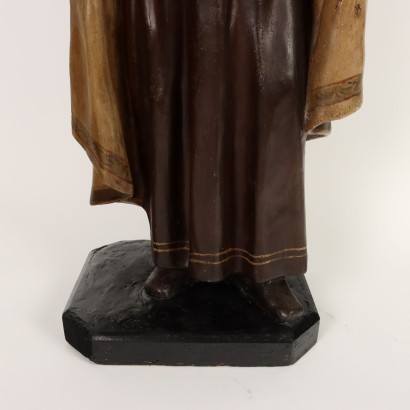 WOODEN SCULPTURE, Saint Augustine Bishop Sculpture Li