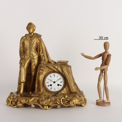 Orologio da Appoggio in Legno Dorato