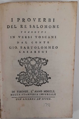 I proverbi del Re Salomone tradotti in