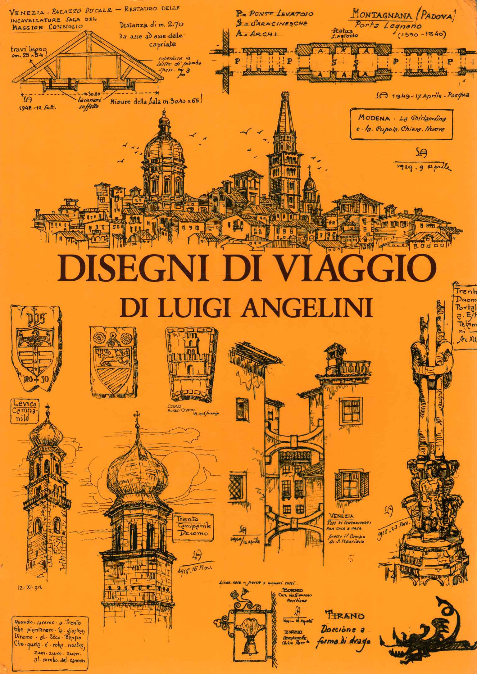 Travel drawings by Luigi Angelini.