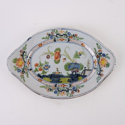 Gravy boat in Faenza majolica