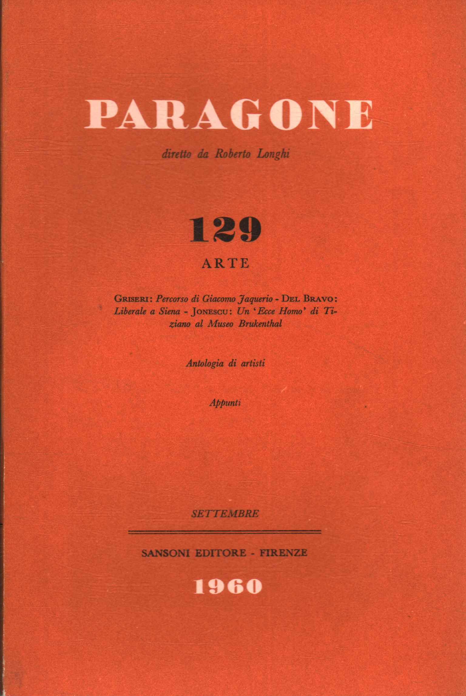 Paragone Arte (Jahrgang XI Nummer 129, bi,Paragone Arte (Jahrgang