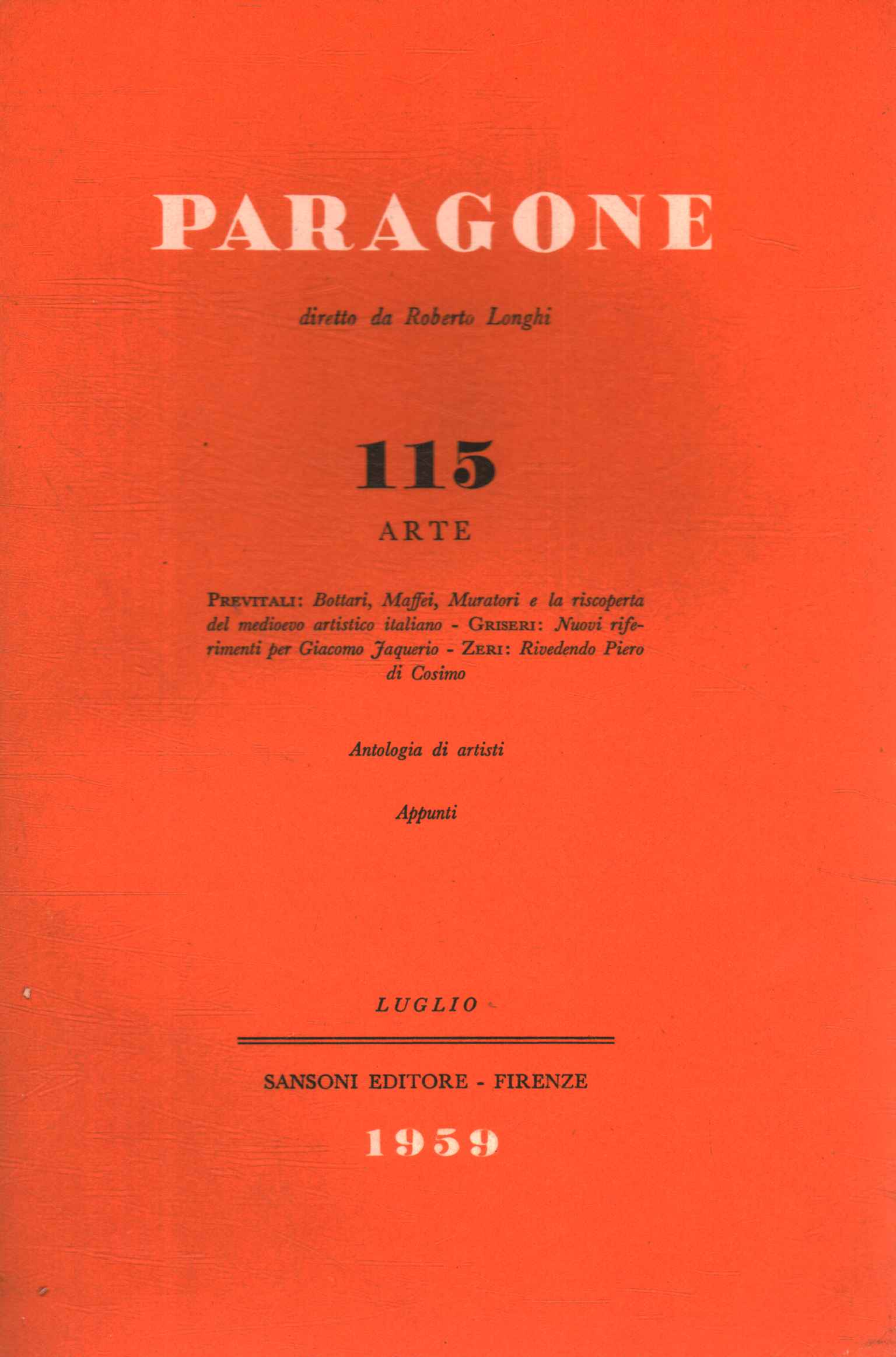 Paragone Arte (Año IX Número 115, Bi,Paragone Arte (Año IX Número 115, Bi,Paragone Arte (Año IX Número 115, bi,Paragone. Arte (Año IX Número 115, b