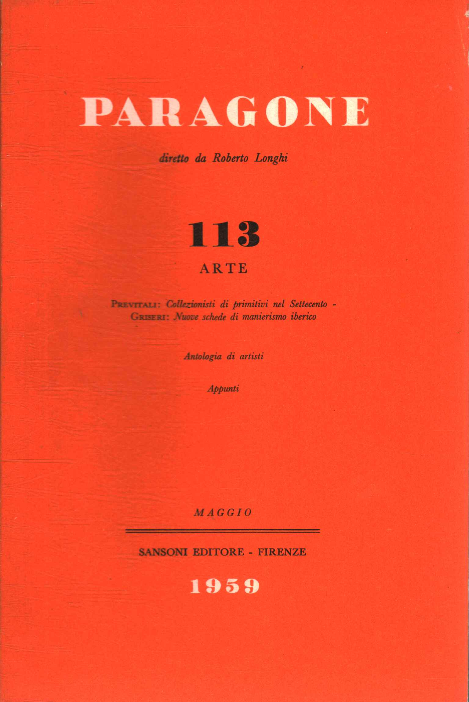 Paragone Arte (Año IX Número 113, Bi,Paragone Arte (Año IX Número 113, Bi,Paragone Arte (Año IX Número 113, bi,Paragone. Arte (Año IX Número 113, b