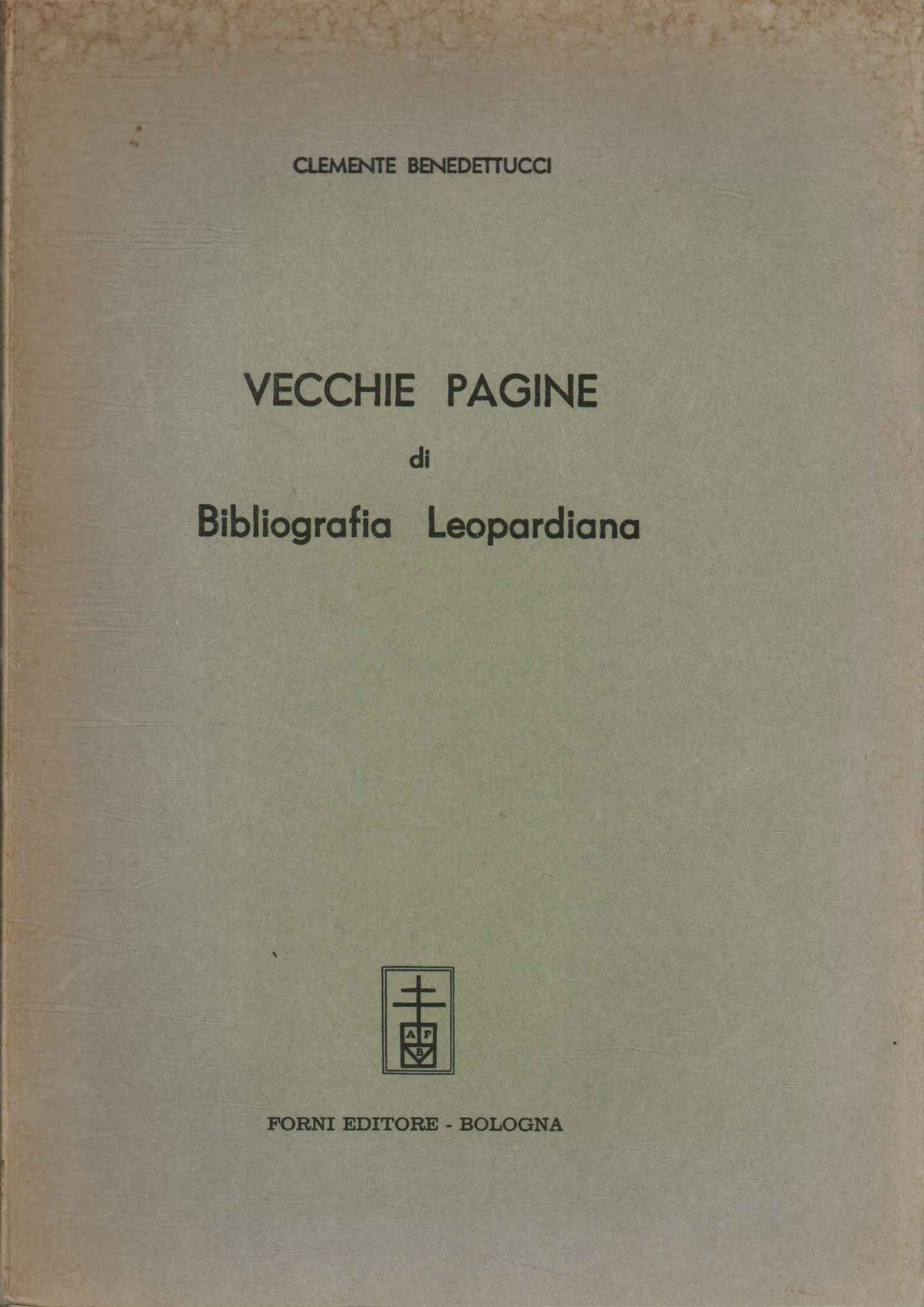 Old pages of Leopardi Bibliography