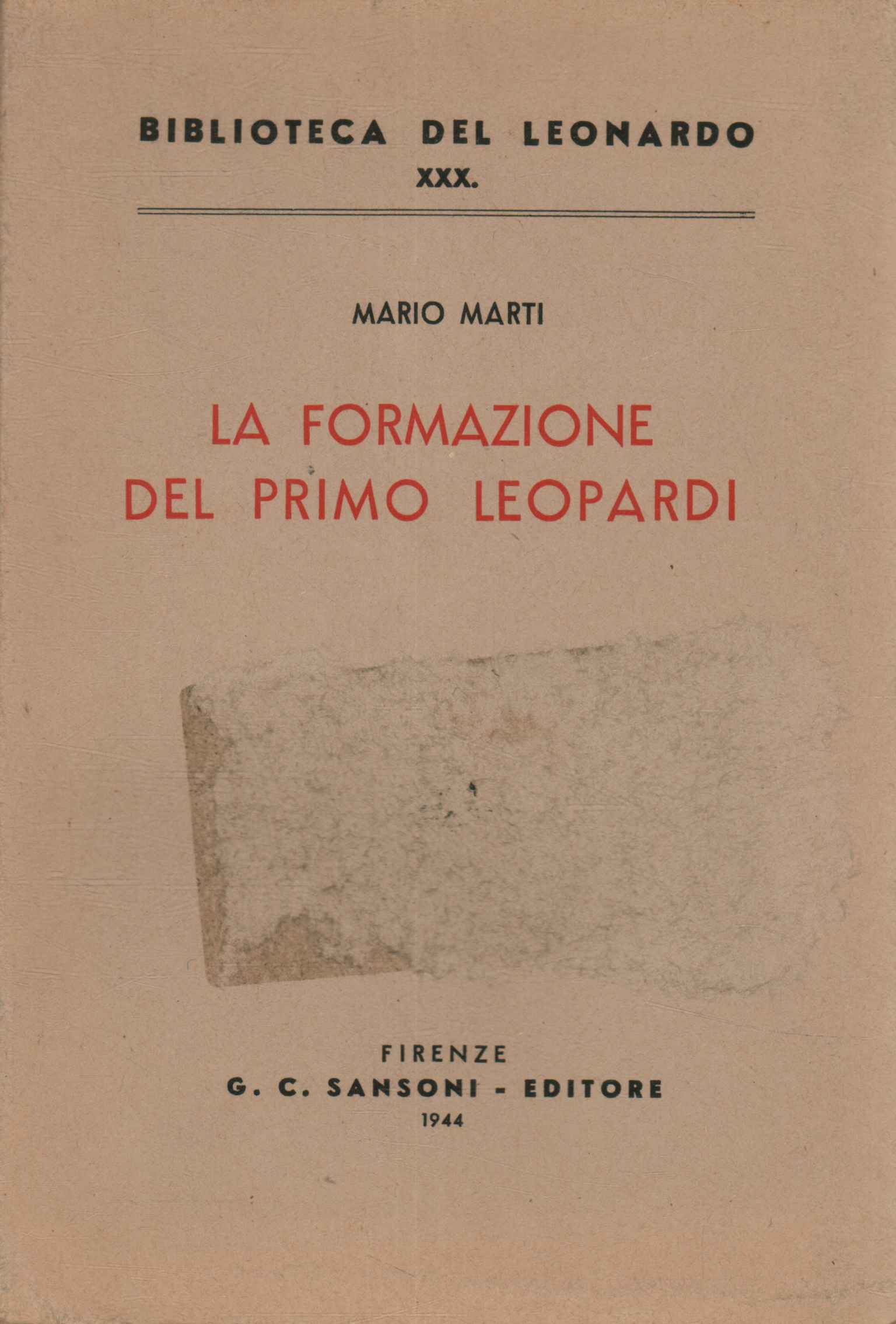 La formación del primer Leopardi