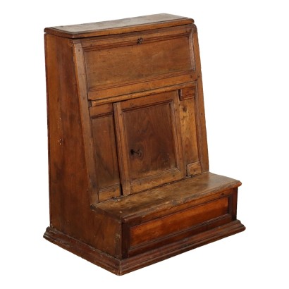 Antique Praying Desk Walnut Small Compartment XVIII Century