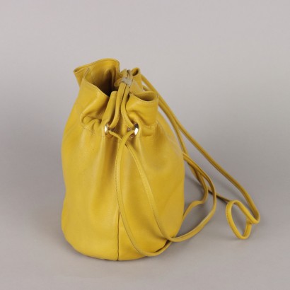 Bolso Aigner Vintage De Cuero Amarillo