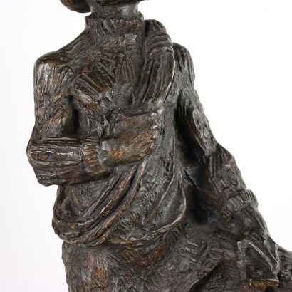 Sculpture d'alpiniste en bronze