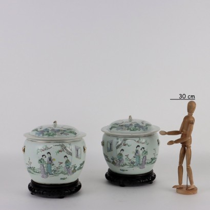 Pair of Porcelain Food Holders