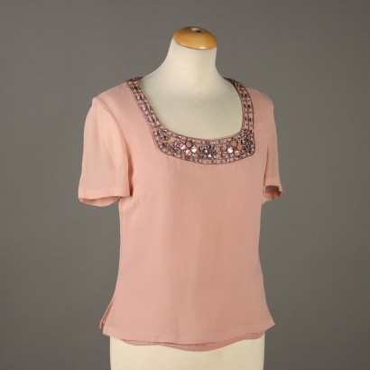 Luisa Spagnoli Pink Silk Blouse