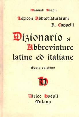 Dictionnaire des abréviations latines et italiennes