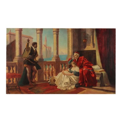 Gemäldeszene mit Othello und Desdemona