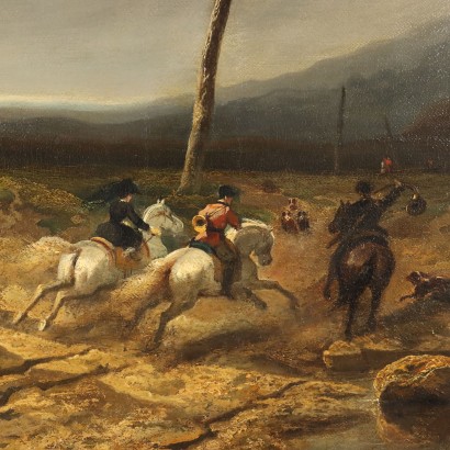 Pintura de Felix Bovie,Paisaje con cazadores a caballo,Felix Bovie,Felix Bovie,Felix Bovie,Felix Bovie,Felix Bovie,Felix Bovie