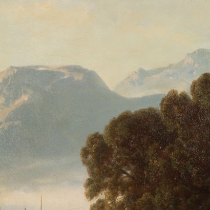 Paysage avec rivière, peinture de Stanislas Eduard Von Kalckreu, paysage de montagne avec lac, Stanislas Eduard Von Kalckreuth, Stanislas Eduard Von Kalckreuth, Stanislas Eduard Von Kalckreuth, Stanislas Eduard Von Kalckreuth, Stanislas Eduard Von Kalckreuth