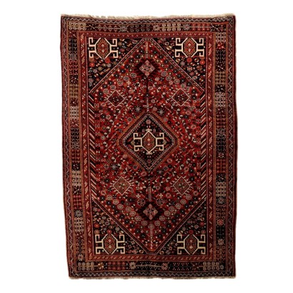 Antique Kaskay Carpet Wool Thin Knot Iran 97 x 62 In